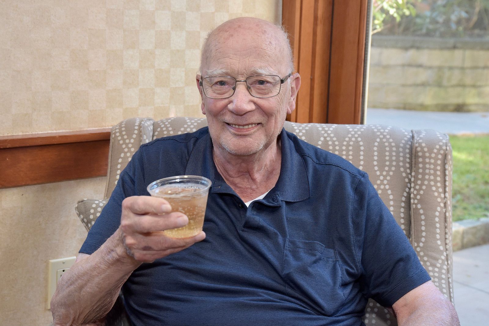 Assisted living resident says cheers