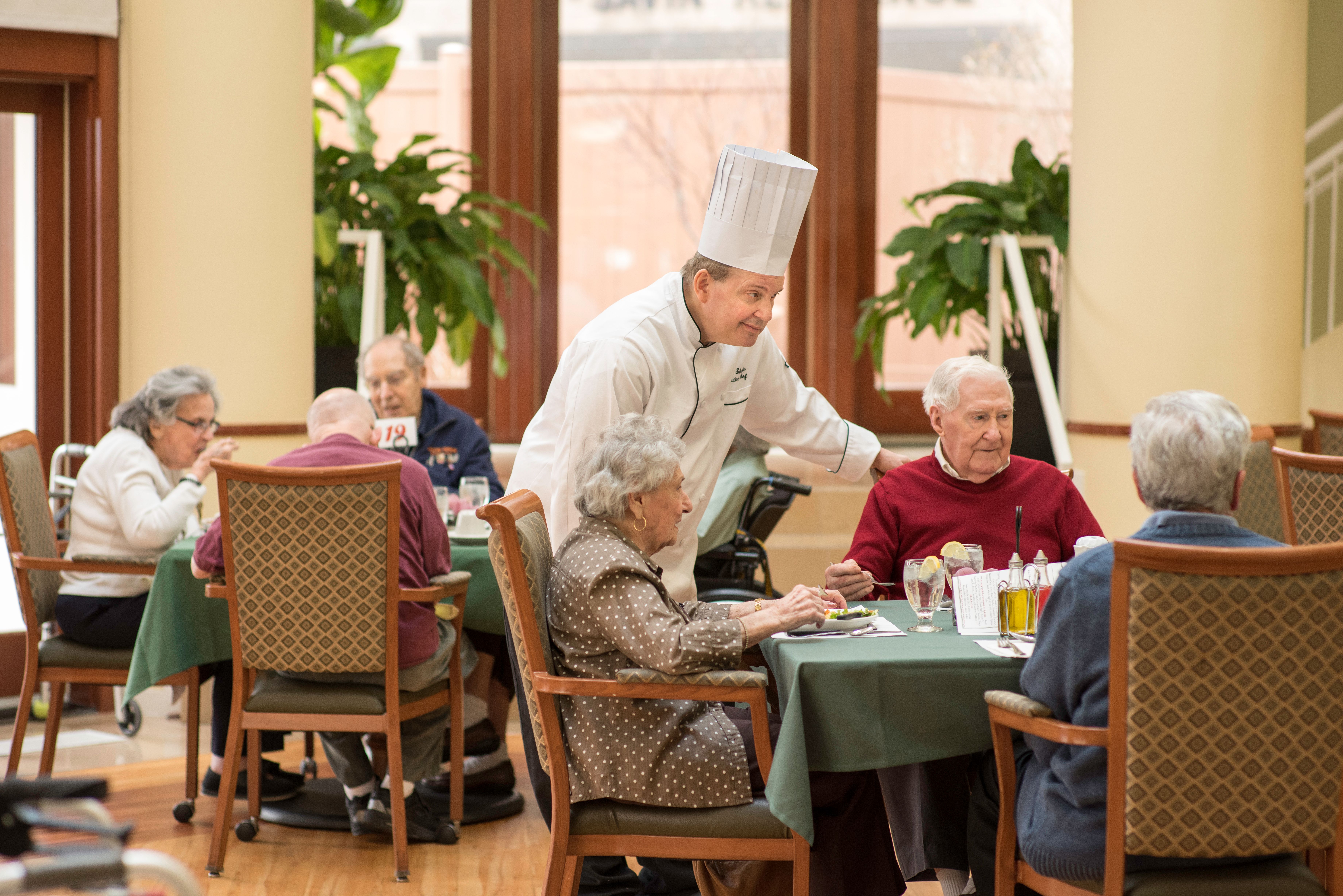 Chef Shakin with assisted living residents