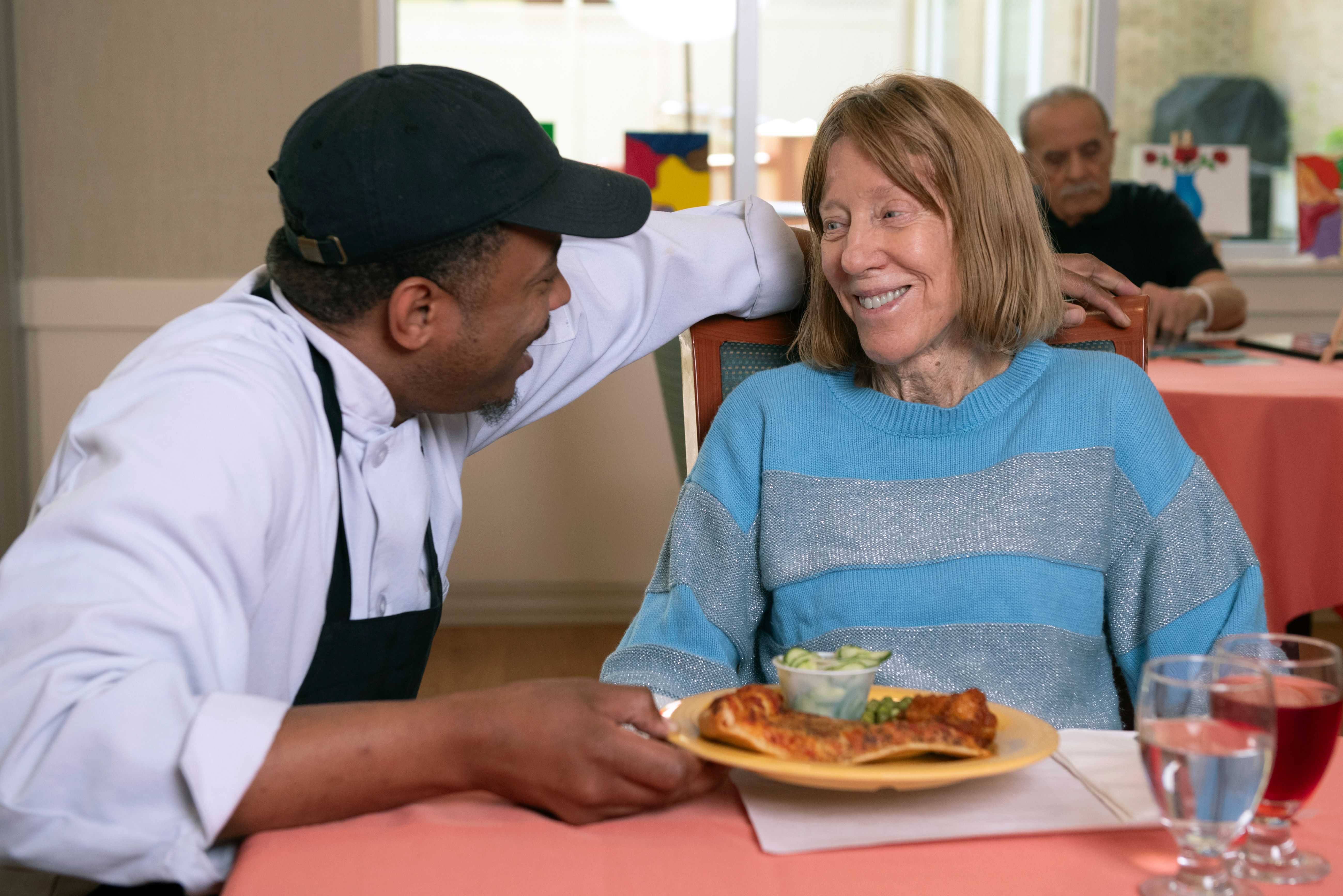 Memory care chef and resident